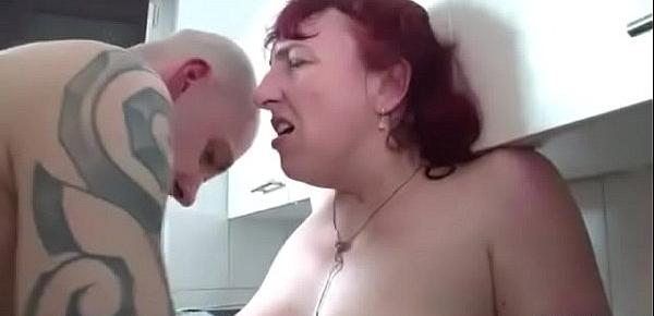  German MILF and Aunt Seduce Young Boy to Fuck Her